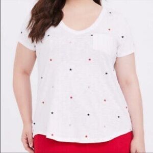 Tee Shirt Embroidered Star Classic Fit